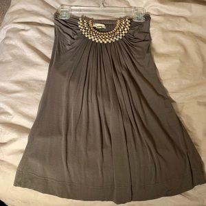 Green, Strapless Dress